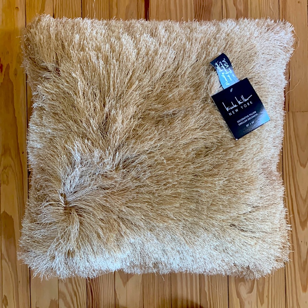 Gold Fringe Throw Pillow